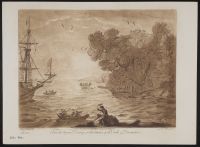 Coast Scene with an Artist Drawing