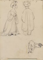 Actor and actress, and audience member (recto)