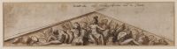 Design for a pediment - Minerva, trophies and 2 slaves