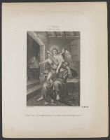 Joseph Awakened by an Angel with Holy Family