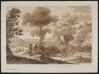 Coast view with Aeneas hunting