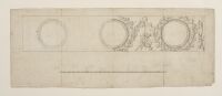 Design for Ormolu plaque in right hand cabinet