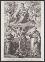 Beata Vergine col Bambino in Gloria tra Gl' Angeli l'Arcangelo Michele Vincitore di Lucifero, S. Pietro, e S. Benedetto [Blessed Virgin with Child in Glory Between Angels, the Archangel Michael Vanquishing Lucifer, Saint Peter, and Saint Benedict]