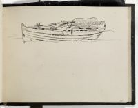 Fishing boat viewed in profile