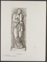 Female figure with folded arms Plate 43 from Signorum veterum icones, 100 plates plus  title-page, of etchings after classical sculpture, dedicated to  Johannes Wtenbogaard and Constantijn Huygens