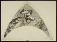 Cherub with a hammer and a crocodile