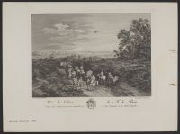 Landscape with figures, horses and carts