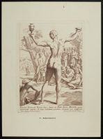A nude youth (Ganymede?) seen from behind bearing a ewer and cup