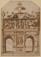 Design for a triumphal arch for the entry of Charles V into Genoa (recto)