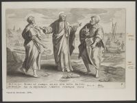 Jesus sees the brothers Peter and Andrew casting their nets by  the sea of Galilee