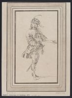 A theatrical figure of a young man