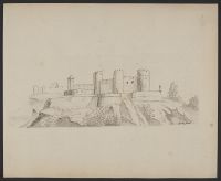 A castle on a cliff top