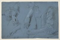 Studies of arms and drapery
