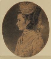 Bust portrait of Mrs Allen, sister of Dr Hugh Downman