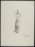 Measured design of a standing male nude