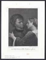 Man and woman embracing