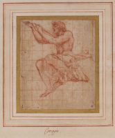 Christ seated on a cloud - a study for 'The Coronation of the Virgin'