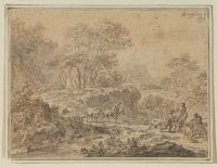Landscape with figures and cattle