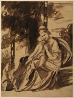 Woman with child in her lap
