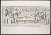 Plate 72 of 'Admiranda Romanarum Antiquitatum ac Veteris Sculpturae Vestigia': Domesticus Luctus Mulieris Defunctae
