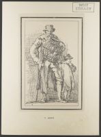 Two figures standing with bird cage, "Rustic Figures after Nature"