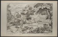 Landscape with figures on a riverbank