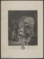 Figures beneath an arch