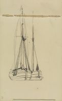 Two small sailing vessels (recto)