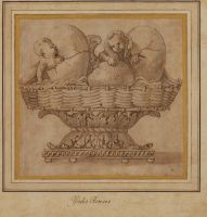 Design for an ornamental tureen - birth of Leda's children from eggs in a nest