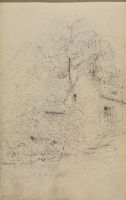 Cottage among trees