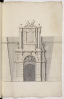 Front elevation of a military gateway X