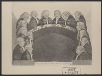 Last Sitting of the Old Court of Session - William Baillie, Lord  Polkemmet; Sir W. M'Leod, Lord Bannatyne; Claud Irvine Boswell,  Lord Balmuto; Sir Ilay Campbell, Lord President; William Craig,  Lord Craig; Robert Cullen, Lord Cullen; Lord Dunsinnan; Cha