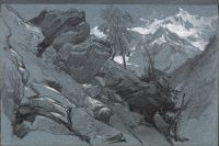 Rocky outcrop on a mountainside