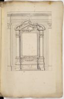 Design of altarpiece with two pediment variations