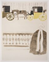 Five fragments of a Screen - 'Le Paravent - La Promenade des  Nourrices frise de fiacres'