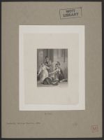 A soldier kneels by a body, gesturing to two shocked women