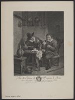 Interior with two men at a table