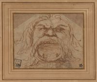 Ornamental head of a man with mouth wide open