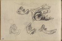 Page of a sketchbook - studies relating to Titania (recto)