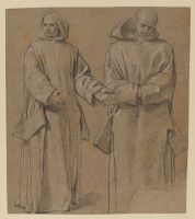 Two standing monks