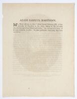 Adam Samuel Hartman (recto)