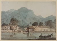 View of the town of Hurdwar (Haridwar), Northern India