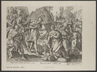 Abigail presenting David with bread and wine